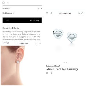 Mini Heart Tag Earrings